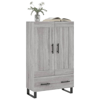 Hoge Kast 69,5X31X115 Cm Bewerkt Hout Eikenkleurig Grijs sonoma