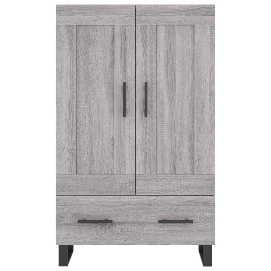 Hoge Kast 69,5X31X115 Cm Bewerkt Hout Eikenkleurig Grijs sonoma