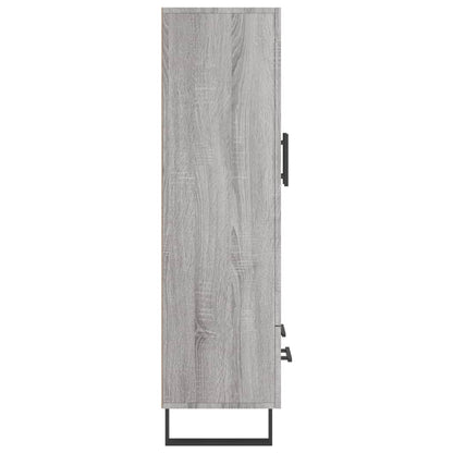 Hoge Kast 69,5X31X115 Cm Bewerkt Hout Eikenkleurig Grijs sonoma