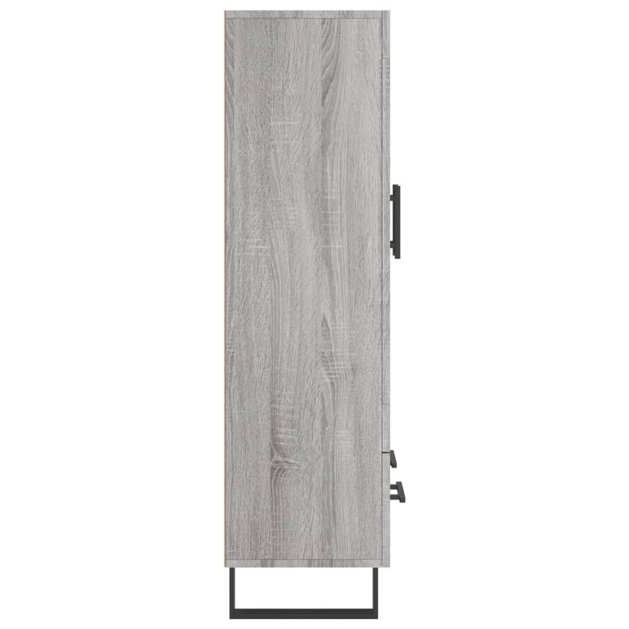 Hoge Kast 69,5X31X115 Cm Bewerkt Hout Eikenkleurig Grijs sonoma