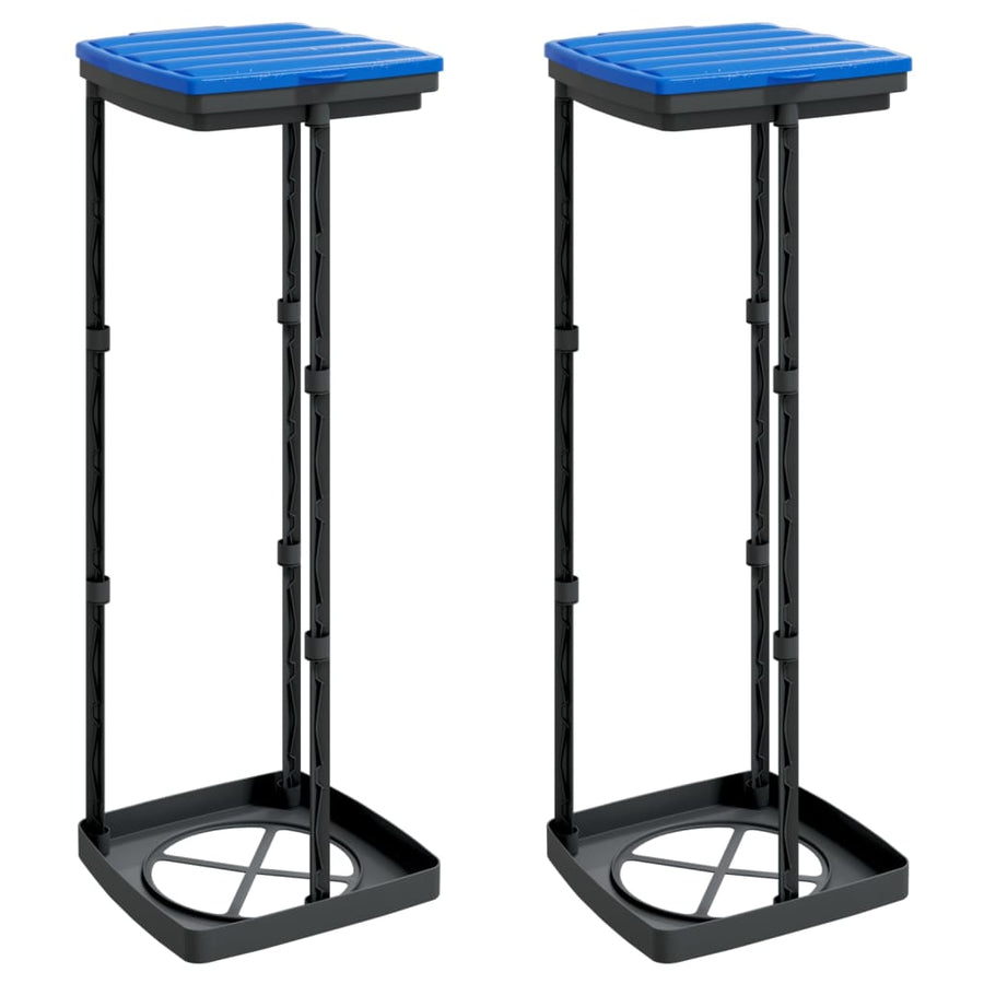 Vuilniszakhouders 2 St 120 L Pp Zwart En Blauw