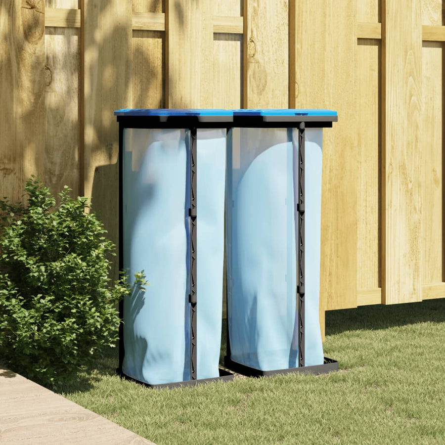 Vuilniszakhouders 2 St 120 L Pp Zwart En Blauw