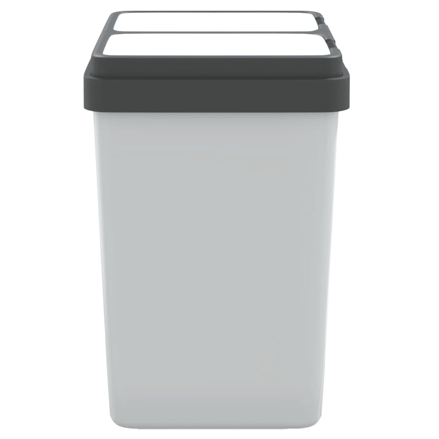 Vuilnisbak Dubbel 2X25 L Wit 1