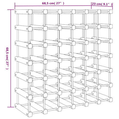 Wijnrek Voor 42 Flessen 68,5X23X68,5 Cm Massief Grenenhout
