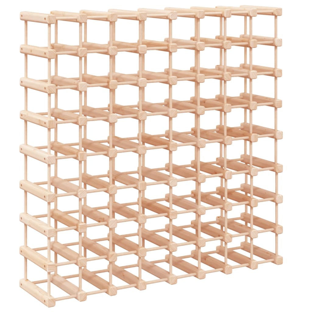 Wijnrek Voor 72 Flessen 90,5X23X90,5 Cm Massief Grenenhout