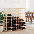 Wijnrek 72 flessen 90,5x23x90,5 cm massief grenenhout