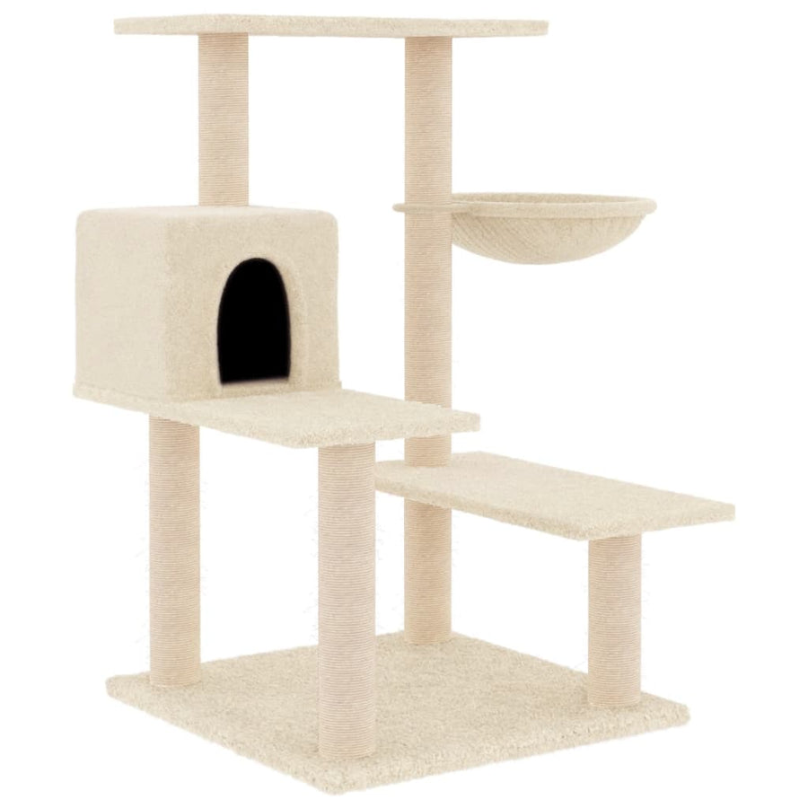 Kattenmeubel Met Sisal Krabpalen 82,5 Cm Kleurig crème