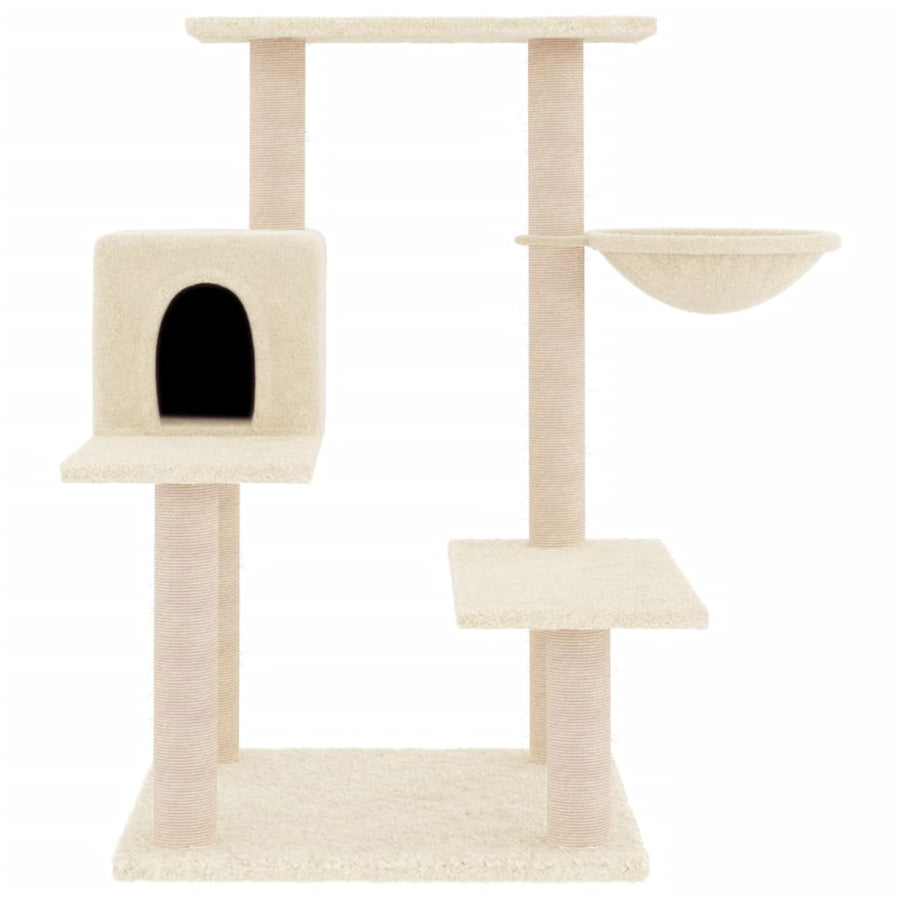 Kattenmeubel Met Sisal Krabpalen 82,5 Cm Kleurig crème