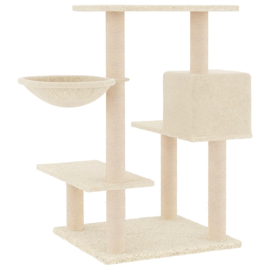 Kattenmeubel Met Sisal Krabpalen 82,5 Cm Kleurig crème