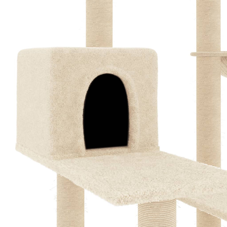 Kattenmeubel Met Sisal Krabpalen 82,5 Cm Kleurig crème