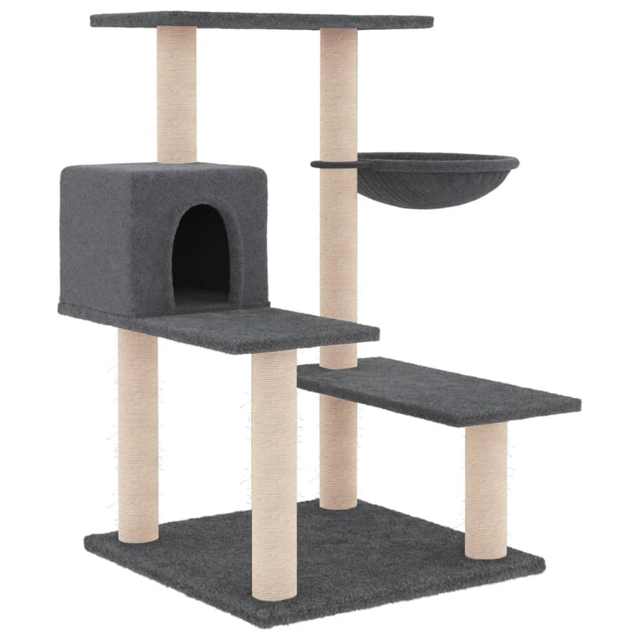 Kattenmeubel met sisal krabpalen 82,5 cm donkergrijs Donkergrijs