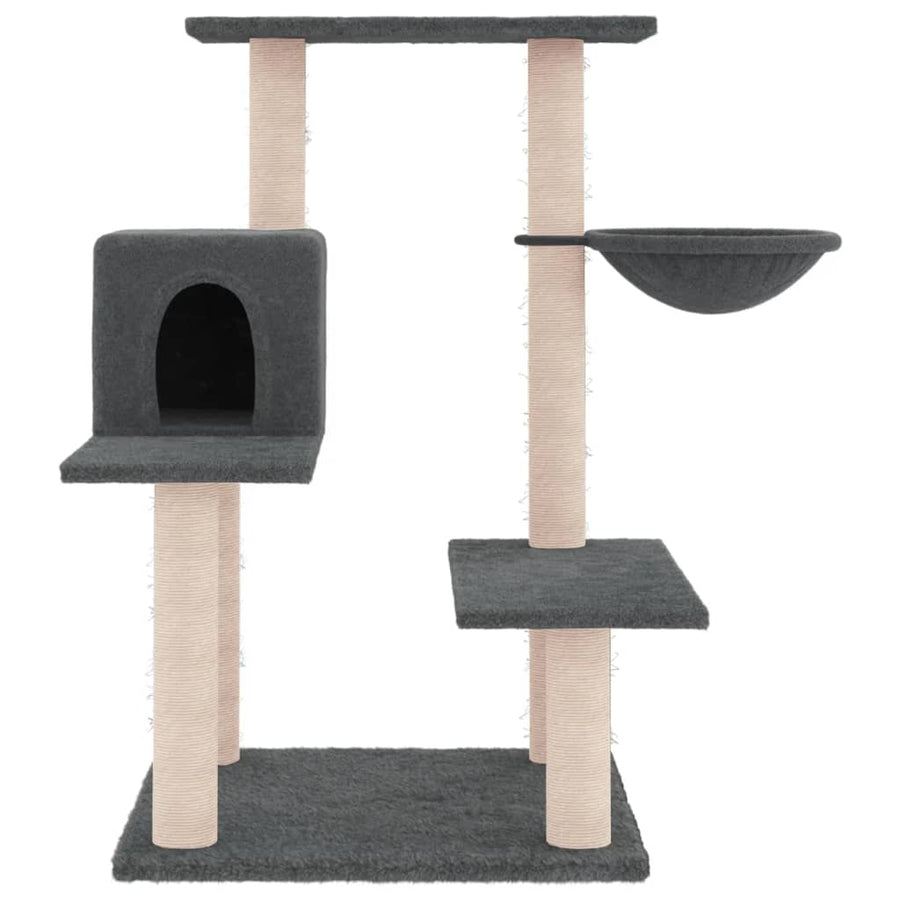 Kattenmeubel met sisal krabpalen 82,5 cm donkergrijs Donkergrijs
