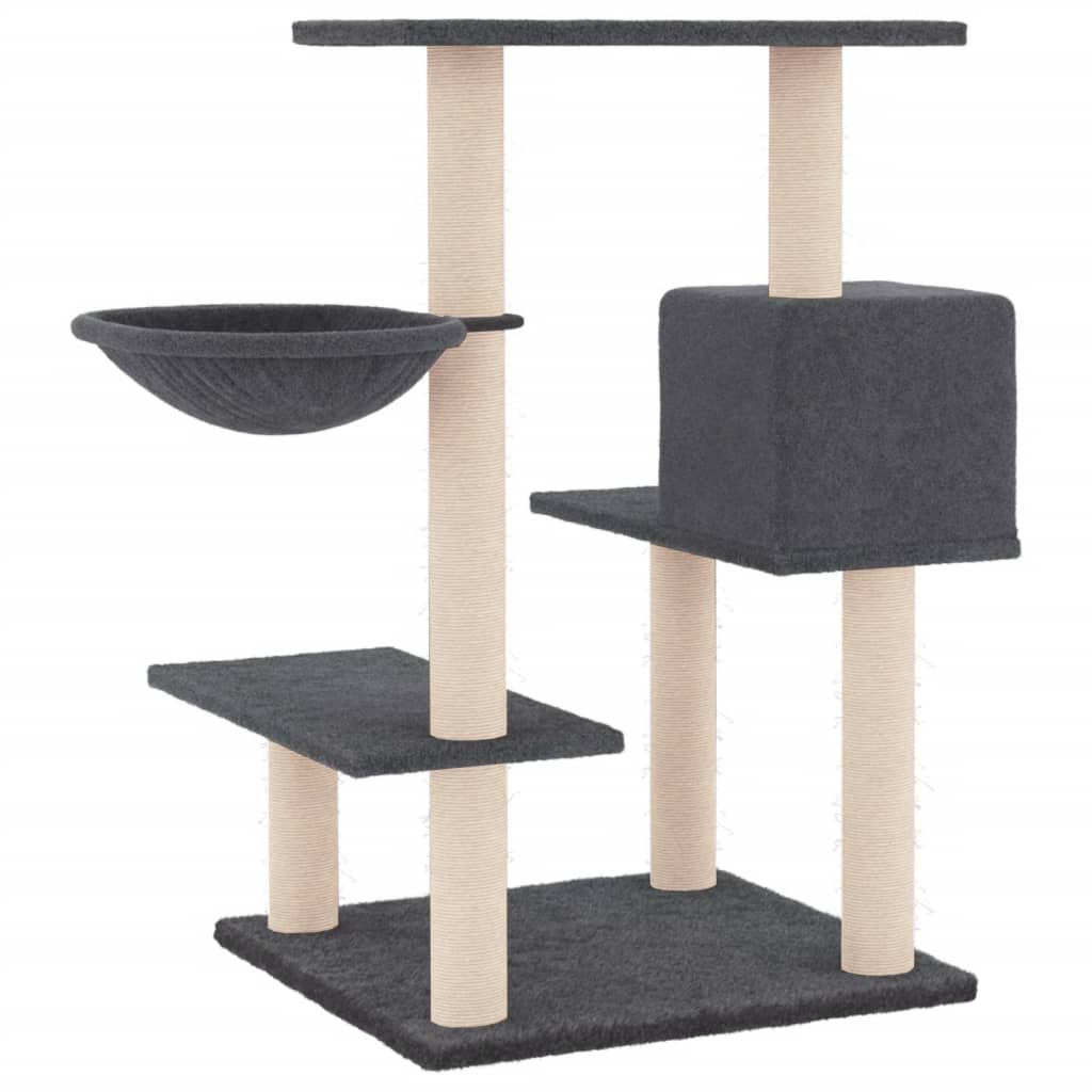 Kattenmeubel met sisal krabpalen 82,5 cm donkergrijs Donkergrijs