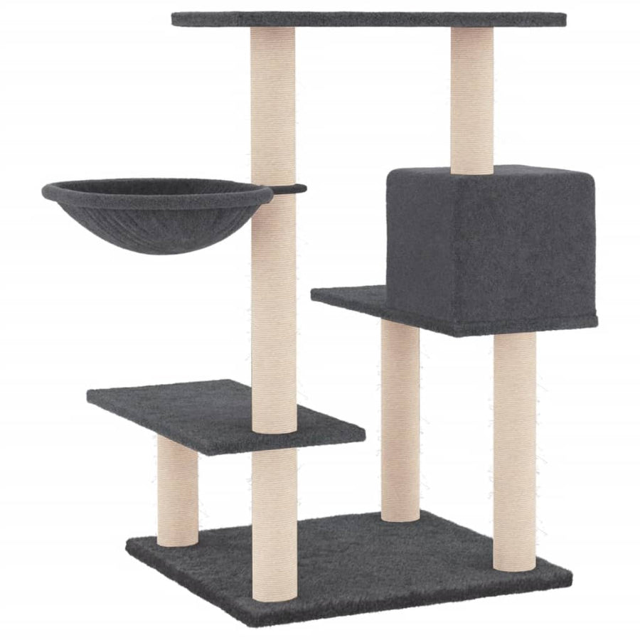 Kattenmeubel met sisal krabpalen 82,5 cm donkergrijs Donkergrijs