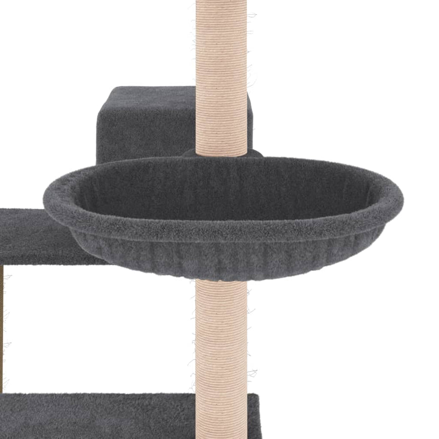 Kattenmeubel met sisal krabpalen 82,5 cm donkergrijs Donkergrijs