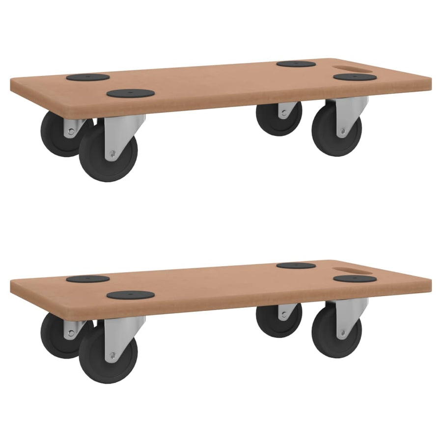 Meubelhondjes Rechthoekig Bewerkt Hout 2 57.5 x 29 cm