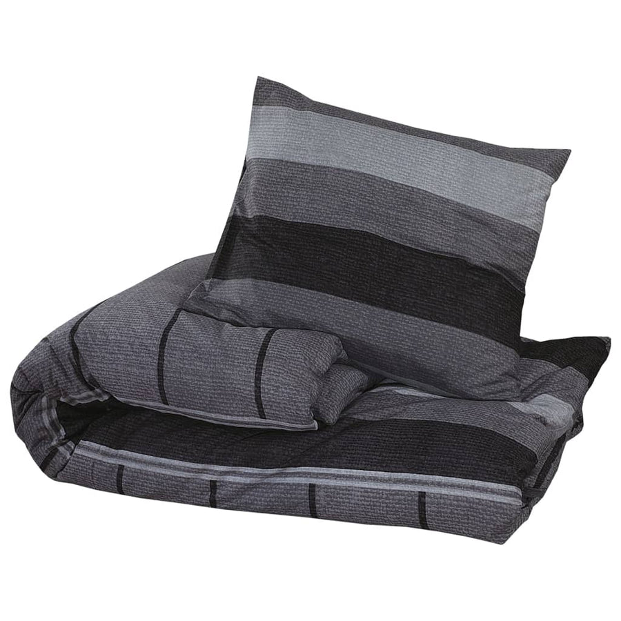 Dekbedovertrekset 200x220 cm katoen donkergrijs 2 200 x 220 cm + 80 x 80 cm