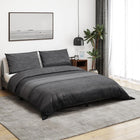 Duvet Cover Set 200x200 cm cotton dark grey