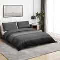 Duvet Cover Set 200x200 cm cotton dark grey