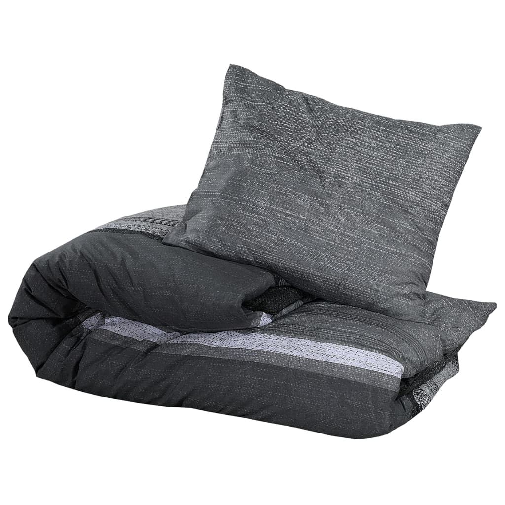 Dekbedovertrekset 225x220 cm katoen donkergrijs 2 225 x 220 cm + 50 x 75 cm