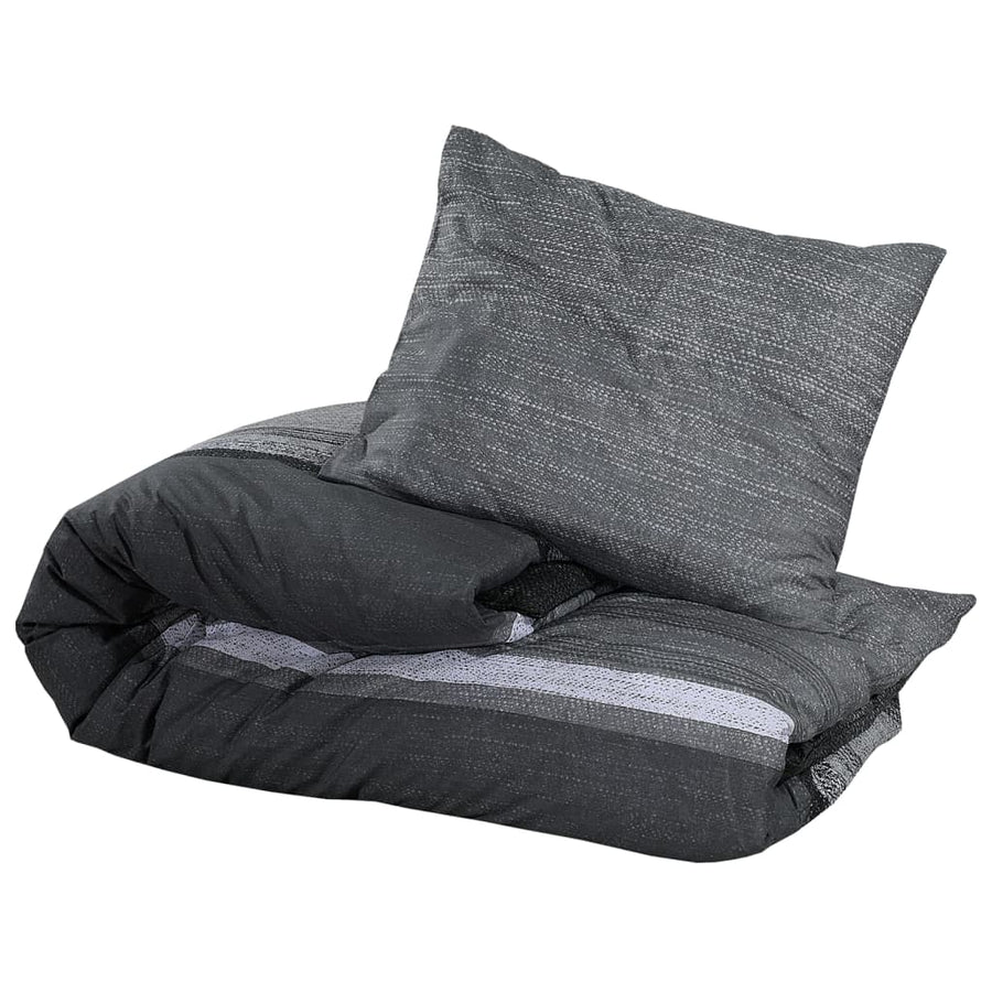 Dekbedovertrekset 225x220 cm katoen donkergrijs 2 225 x 220 cm + 50 x 75 cm
