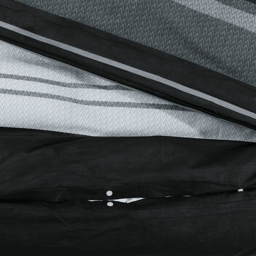 Dekbedovertrekset 260X240 Cm Katoen Zwart En Wit
