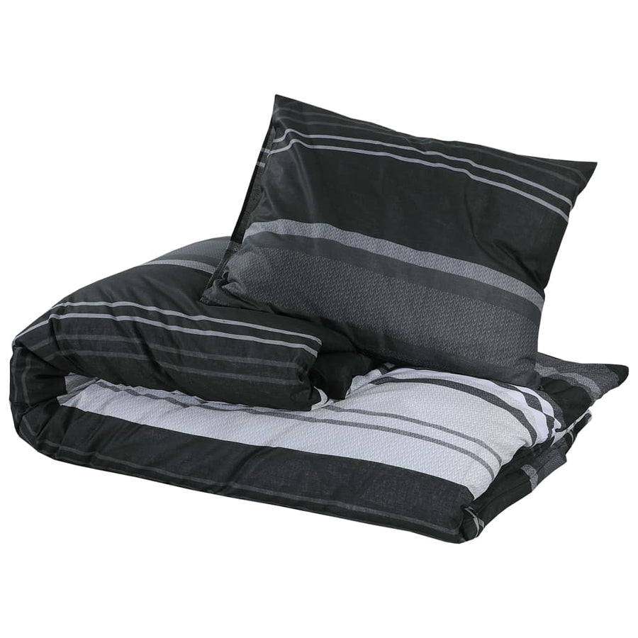 Dekbedovertrekset 135X200 Cm Katoen Zwart En Wit