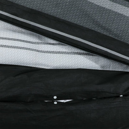 Dekbedovertrekset 155x220 cm katoen zwart en wit 1 155 x 220 cm + 80 x 80 cm
