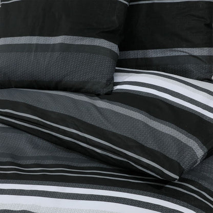 Dekbedovertrekset 225X220 Cm Katoen Zwart En Wit