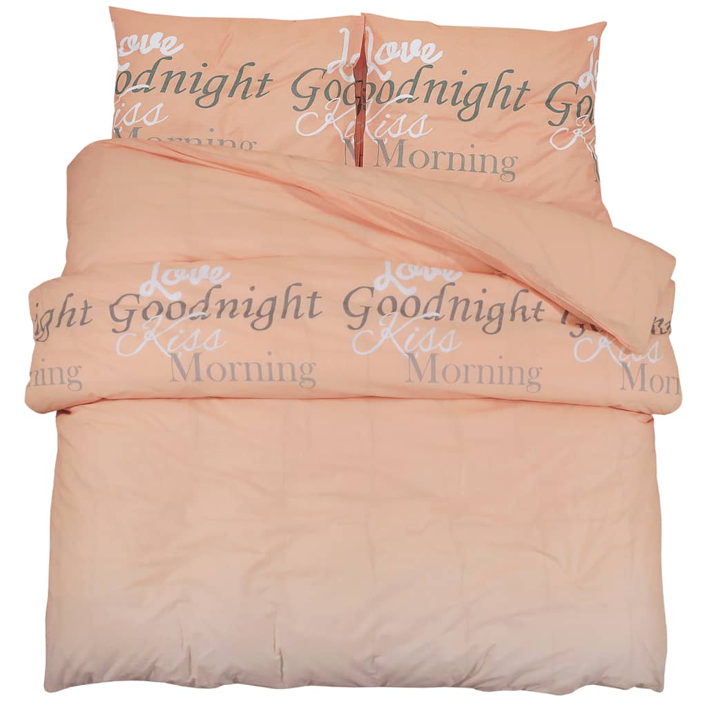 Dekbedovertrekset 240x220 cm katoen roze 2 240 x 220 cm + 60 x 70 cm