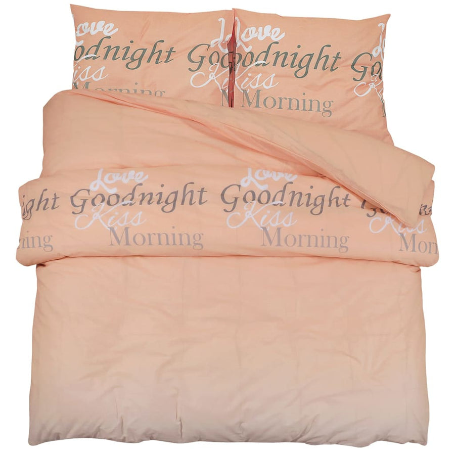 Dekbedovertrekset 220x240 cm katoen roze 220 x 240 cm + 65 x 65 cm