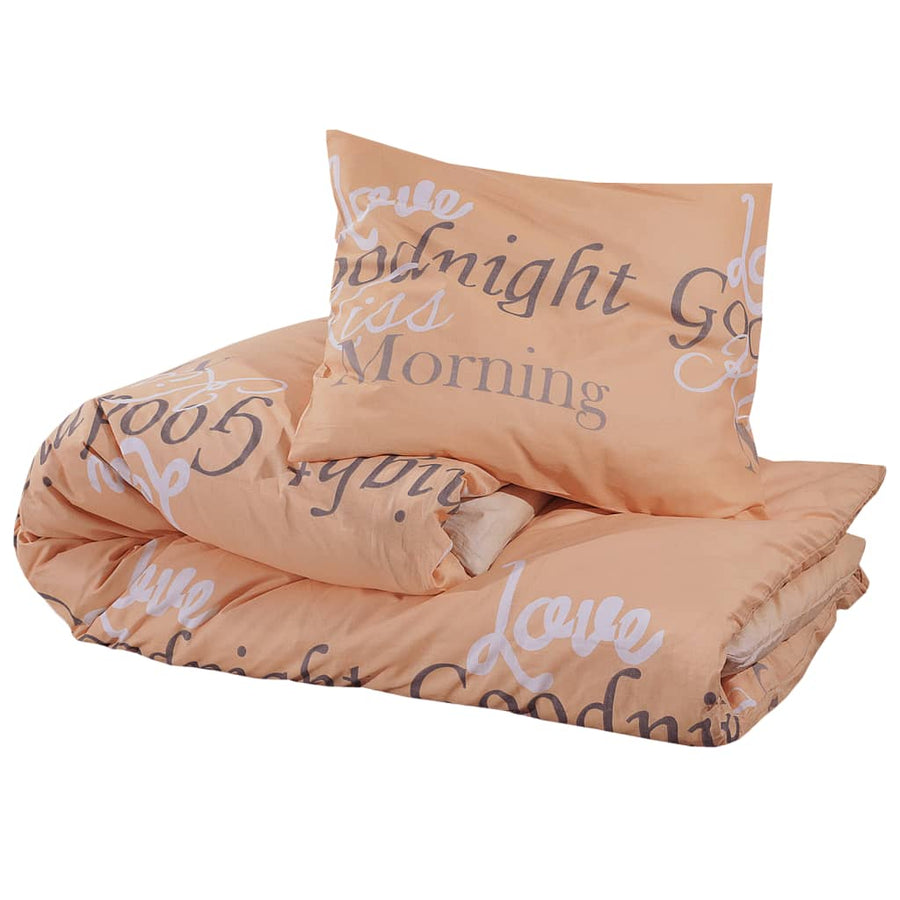 Dekbedovertrekset 200x200 cm katoen roze 200 x 200 cm + 50 x 75 cm