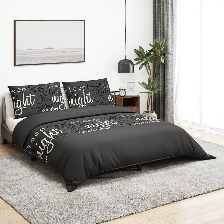 Dekbedovertrekset 135X200 Cm Katoen Zwart