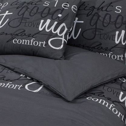 Dekbedovertrekset 260x220 cm katoen zwart 2 260 x 220 cm + 50 x 75 cm