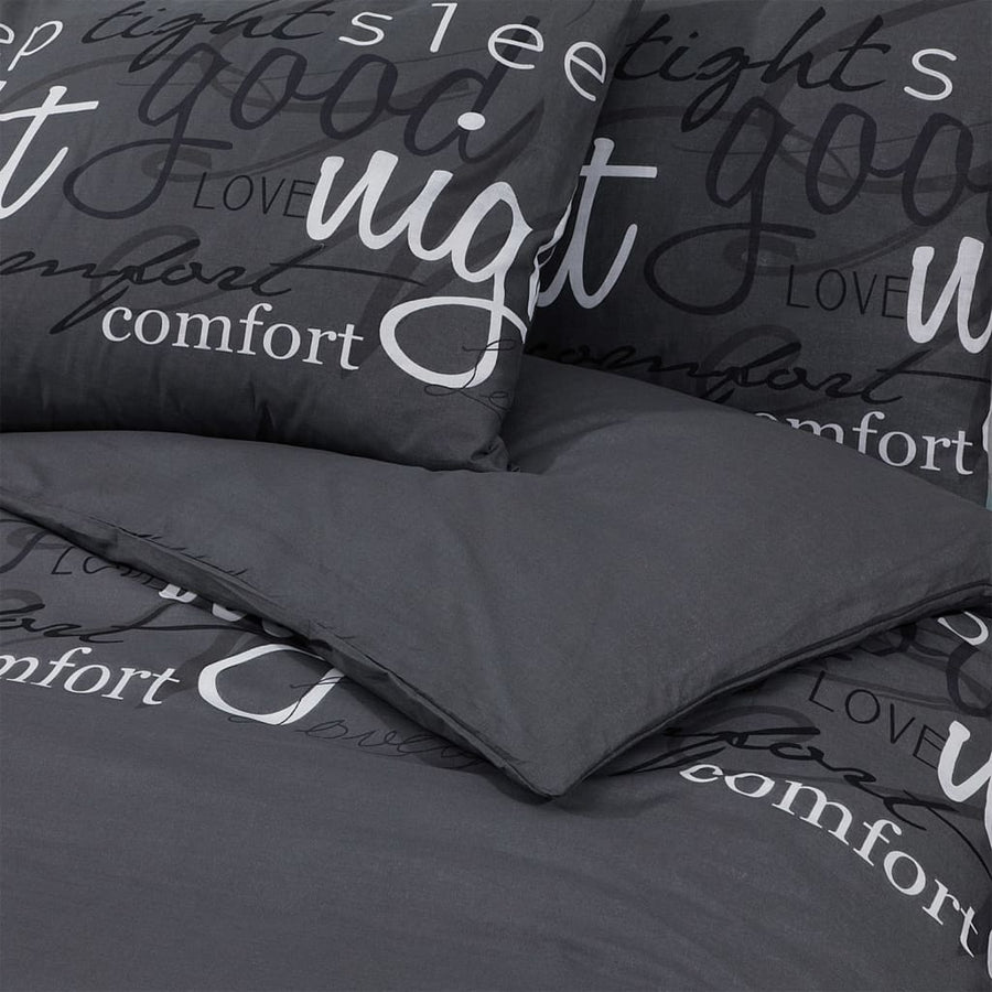 Dekbedovertrekset 260x220 cm katoen zwart 2 260 x 220 cm + 50 x 75 cm