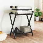 Luggage rack 68x38x58 cm bamboo black