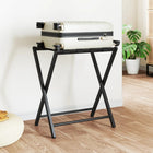 Luggage rack 68.5x38x58 cm bamboo black