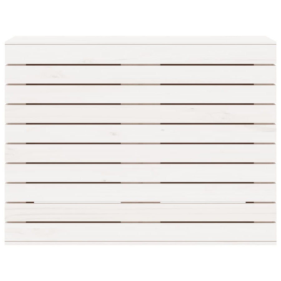 Wasmand 88,5x44x66 cm massief grenenhout wit