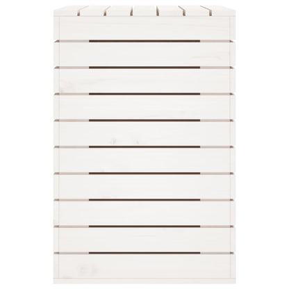 Wasmand 88,5x44x66 cm massief grenenhout wit