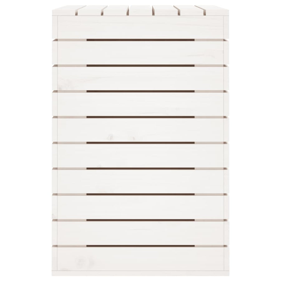 Wasmand 88,5x44x66 cm massief grenenhout wit