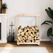 Houtblokhouder 76,5x40x108 cm massief grenenhout