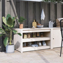 Keukenkast Voor Buiten 106X55X64 Cm Massief Grenenhout Wit