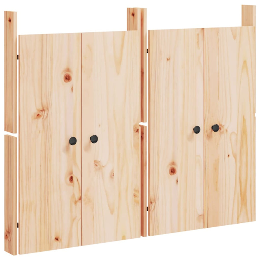 Kastdeurtjes voor buitenkeuken 2 st 50x9x82 cm grenenhout 2 Natuurlijk grenenhout
