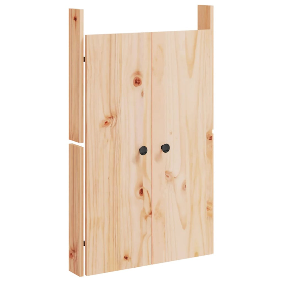 Kastdeurtjes voor buitenkeuken 2 st 50x9x82 cm grenenhout 2 Natuurlijk grenenhout