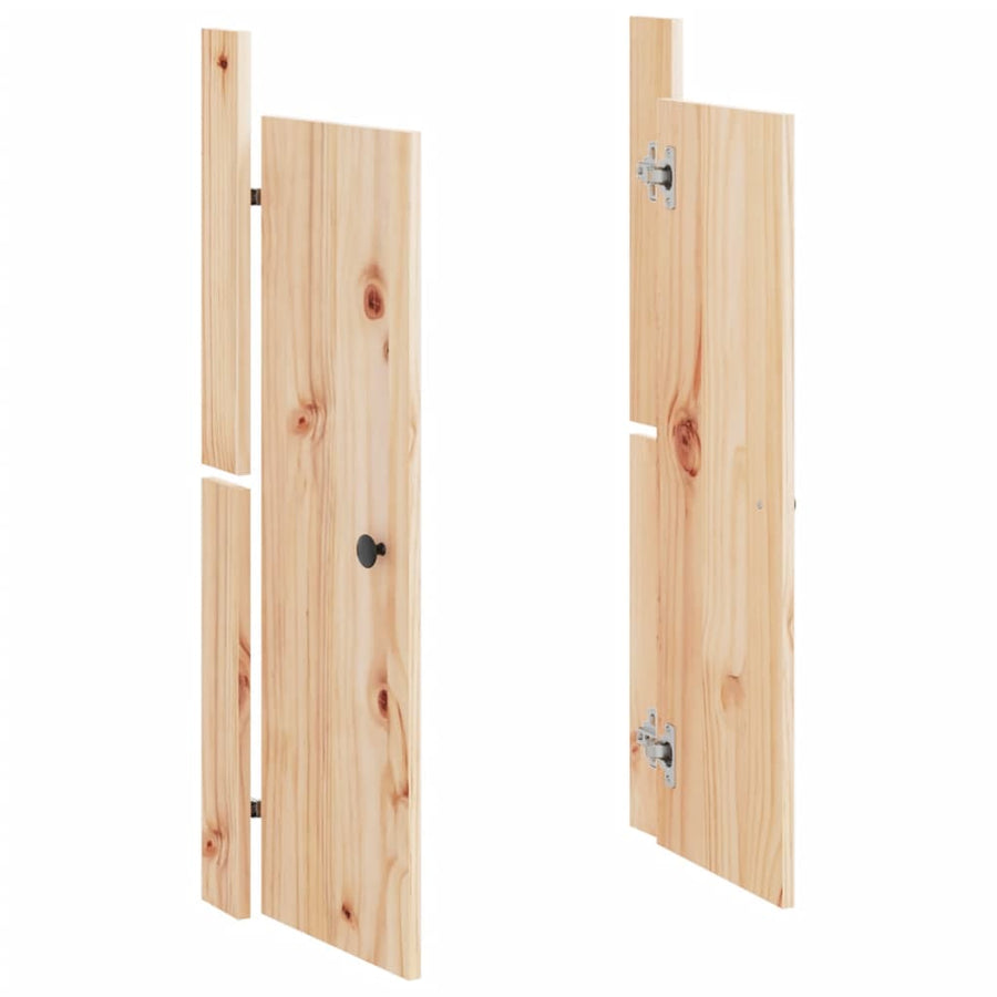 Kastdeurtjes voor buitenkeuken 2 st 50x9x82 cm grenenhout 2 Natuurlijk grenenhout