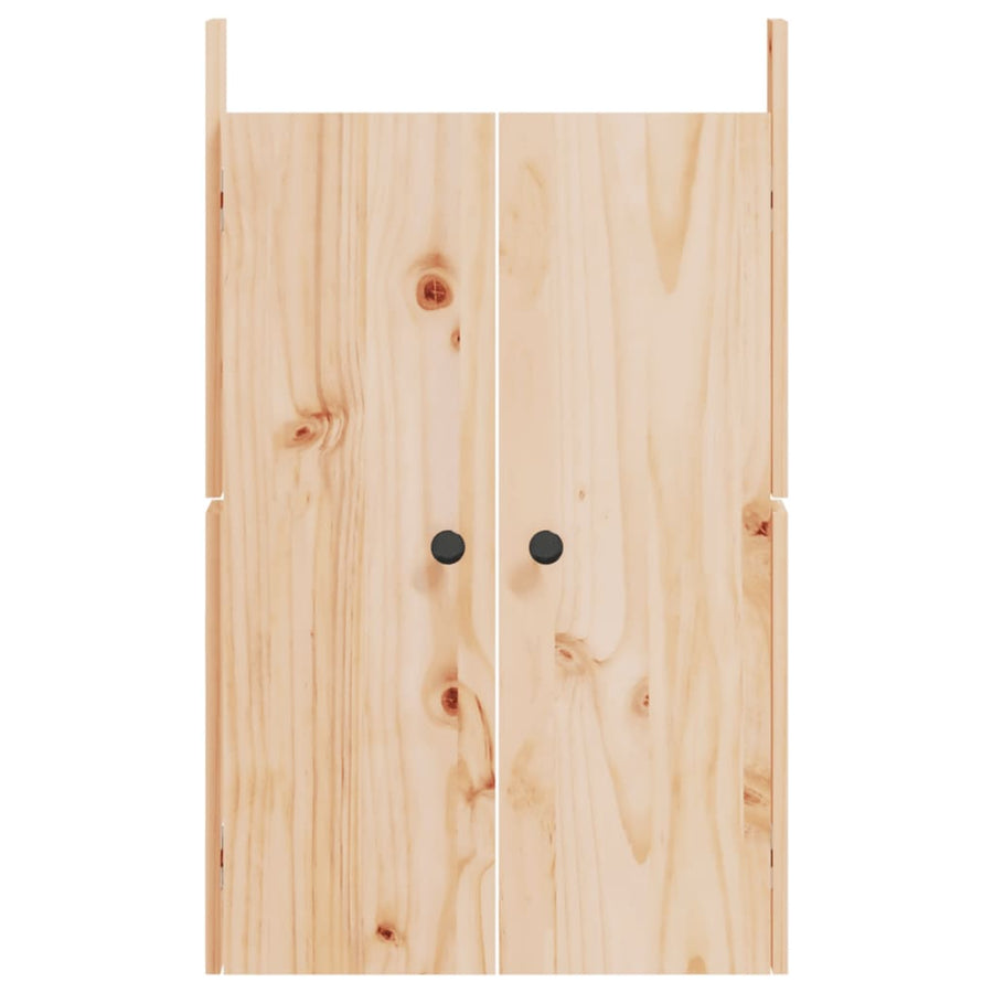 Kastdeurtjes voor buitenkeuken 2 st 50x9x82 cm grenenhout 2 Natuurlijk grenenhout