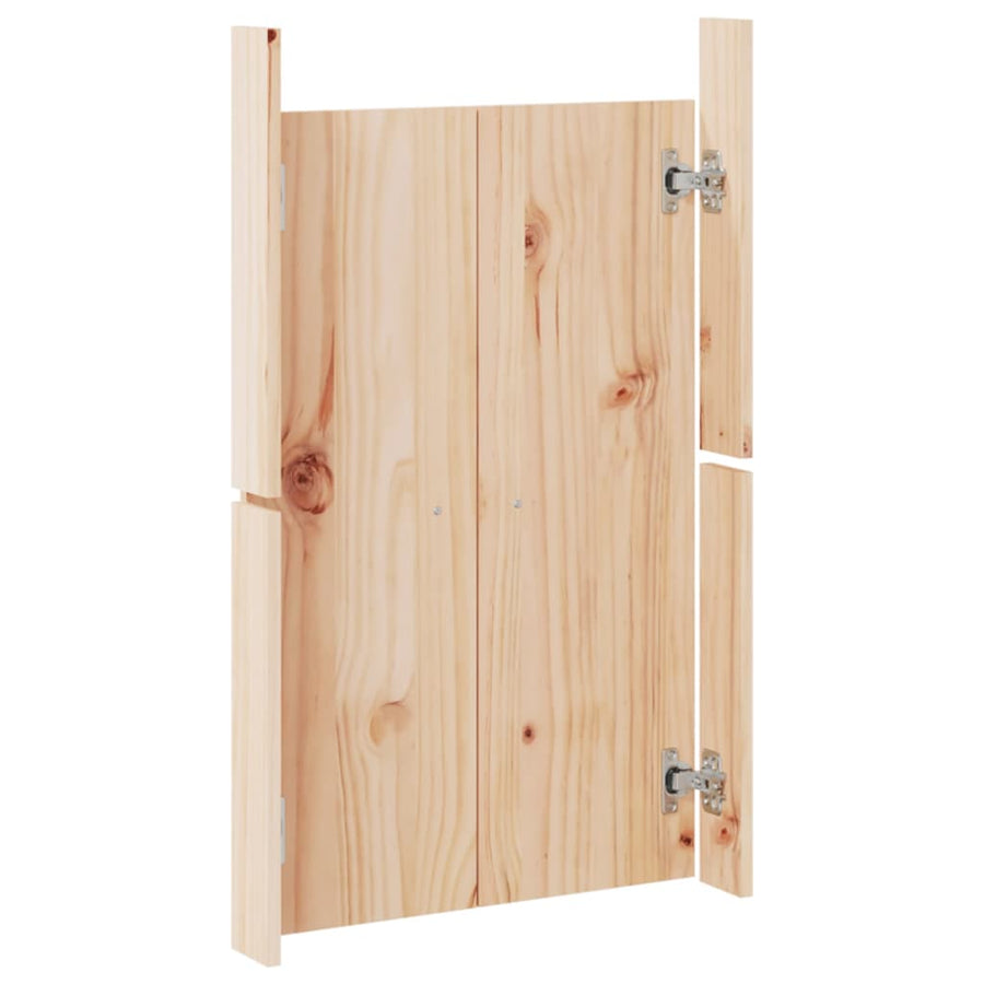 Kastdeurtjes voor buitenkeuken 2 st 50x9x82 cm grenenhout 2 Natuurlijk grenenhout