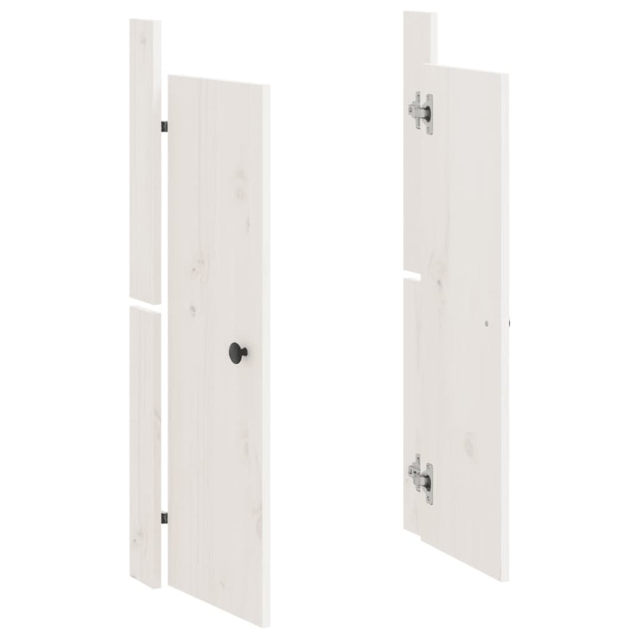 Kastdeurtjes voor buitenkeuken 50x9x82 cm grenenhout wit 1 Wit grenenhout