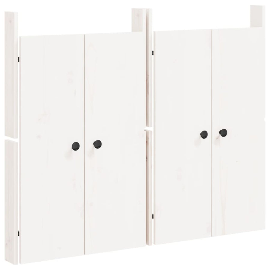 Kastdeurtjes voor buitenkeuken 2 st 50x9x82 cm grenenhout wit Wit grenenhout