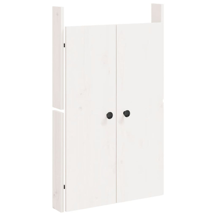 Kastdeurtjes voor buitenkeuken 2 st 50x9x82 cm grenenhout wit Wit grenenhout